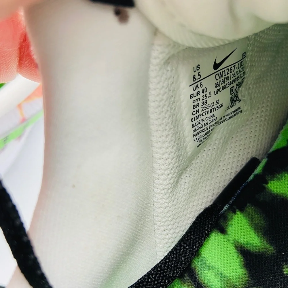 NIB NIKE Women's Air Force 1 Black Tie Dye Colorful Sneaker Shoes Size 8.5 - Picture 6 of 8